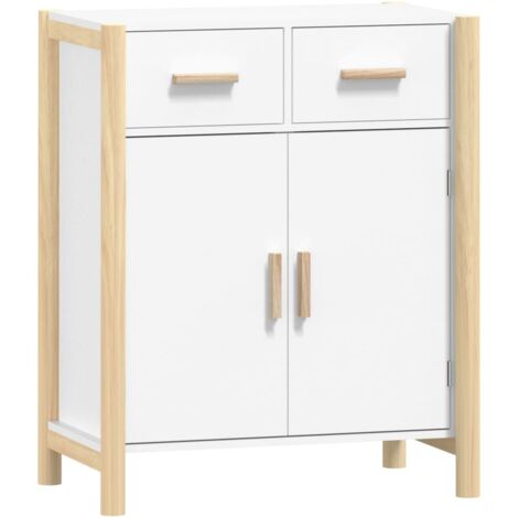 vidaXL Credenza Bianca 62x38x75 cm in Legno Multistrato