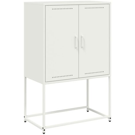 vidaXL Credenza Bianca 68,5x38,5x107 cm in Acciaio