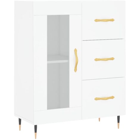 vidaXL Credenza Bianca 69,5x34x90 cm in Legno Multistrato