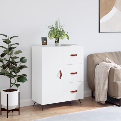 vidaXL Credenza Bianca 69,5x34x90 cm in Legno Multistrato