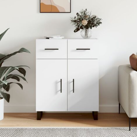 vidaXL Credenza Bianca 69,5x34x90 cm in Legno Multistrato