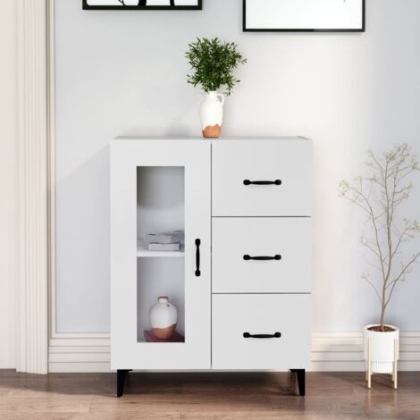 vidaXL Credenza Bianca 69,5x34x90 cm in Legno Multistrato