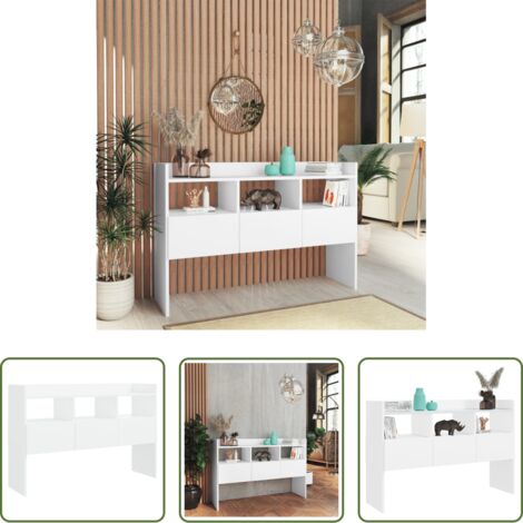 vidaXL Credenza bianca -  Credenza Bianca 120x30,5x70 cm in Legno Multistrato
