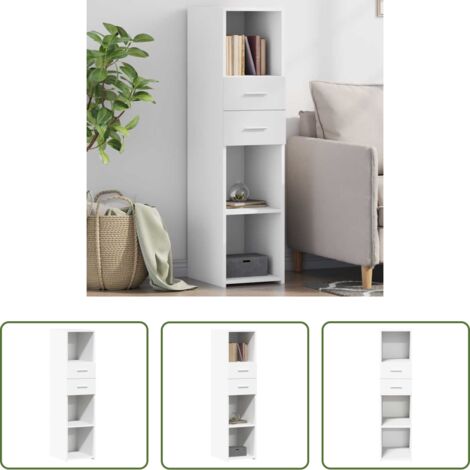 vidaXL Credenza bianca -  Credenza Bianca 30x42,5x124 cm in Legno Multistrato