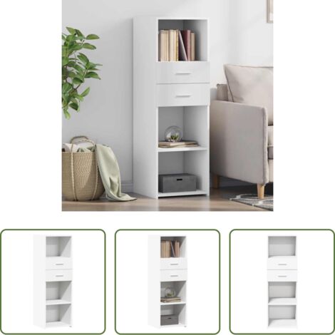 vidaXL Credenza bianca -  Credenza Bianca 40x42,5x124 cm in Legno Multistrato