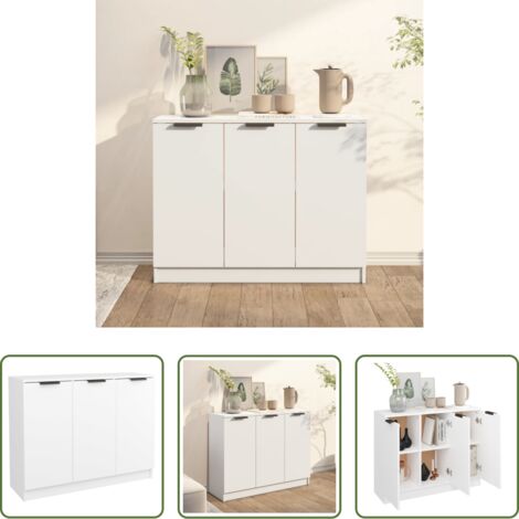 vidaXL Credenza bianca -  Credenza Bianca 90,5x30x70 cm in Legno Multistrato