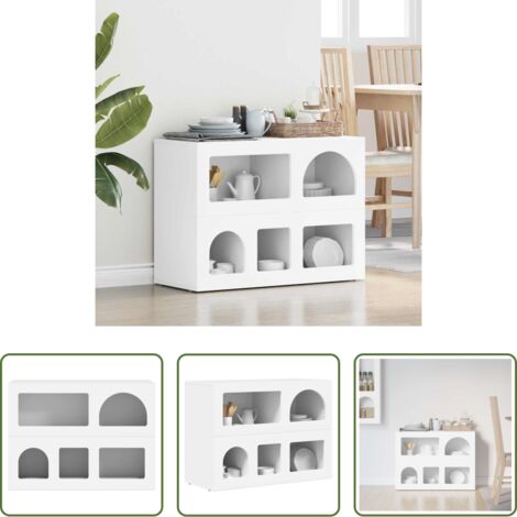 vidaXL Credenza bianca -  Credenza Bianco 80.5 x 35 x 59 cm Legno multistrato