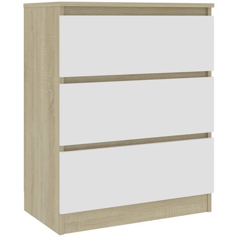 per Camera da Letto Adulti e Bambini 80 x 64 x 41,5 cm Ufficio in Legno Massello Amzdeal Cassettiera Camera a 4 cassetti 4 Ripiani Dimensioni Soggiorno Stile Minimalista