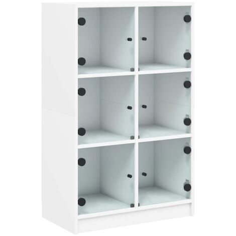 vidaXL Credenza con Ante Bianca 68x37x109 cm Legno Multistrato