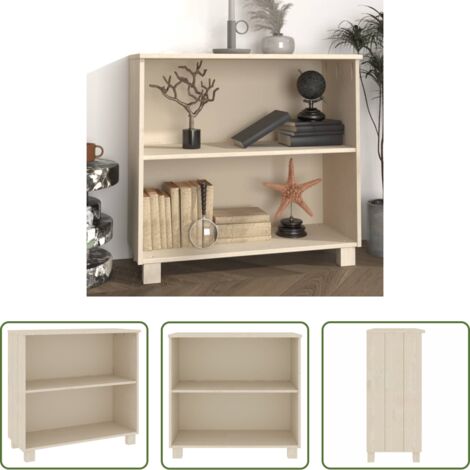 vidaXL Credenza con ante -  Credenza HAMAR ambra 85x35x80 cm in Legno Massello di Pino