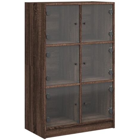 vidaXL Credenza con Ante Rovere Marrone 68x37x109 cm Legno Multistrato
