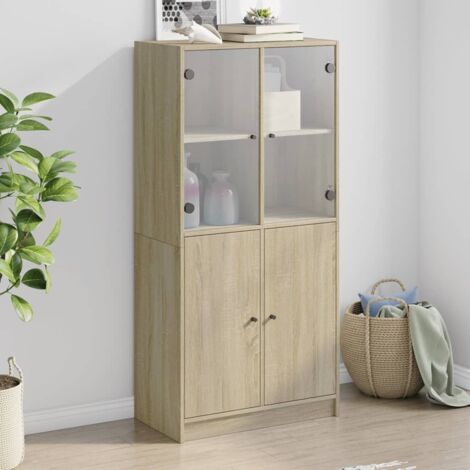 vidaXL Credenza con Ante Rovere Sonoma 68x37x142 cm Legno Multistrato