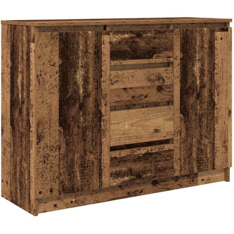 vidaXL Credenza con Cassetti Legno Antico 100,5x35x76 cm in Truciolato