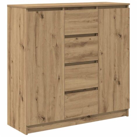 vidaXL Credenza con Cassetti Rovere Artigianale 100,5x35x98,5 cm