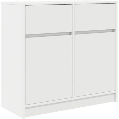 vidaXL Credenza con Cassetto Bianco 80x34x76 cm in Legno Multistrato