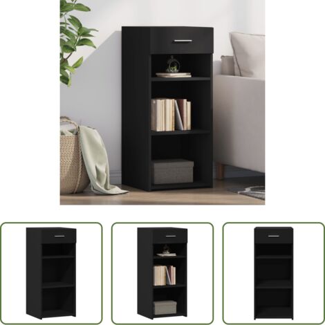 vidaXL Credenza con cassetto -  Credenza Nera 40x42,5x93 in Legno Multistrato