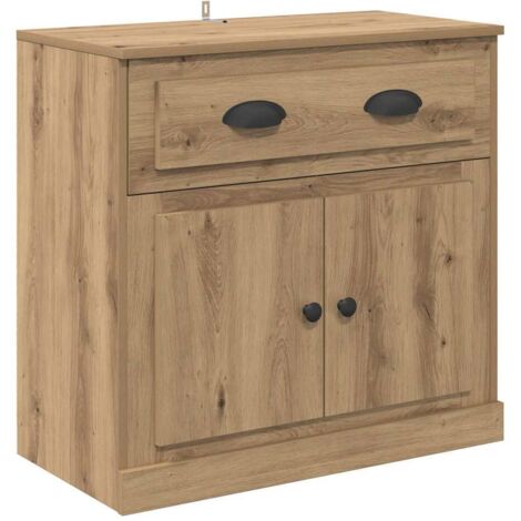 vidaXL Credenza con cassetto Rovere artigianale 70 x 35,5 x 67,5