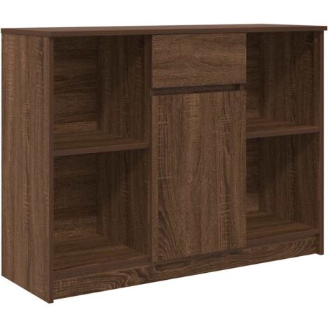vidaXL Credenza con Cassetto Rovere Marrone 101x35x76 cm in Truciolato