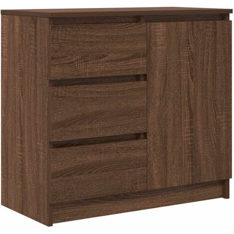 vidaXL Credenza con Cassetto Rovere Marrone 71x35x65 cm in Truciolato