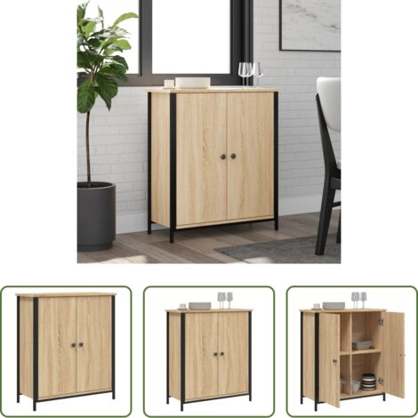 vidaXL Credenza con piedini regolabili -  Credenza Rovere Sonoma 70x30x80 cm in Legno Multistrato
