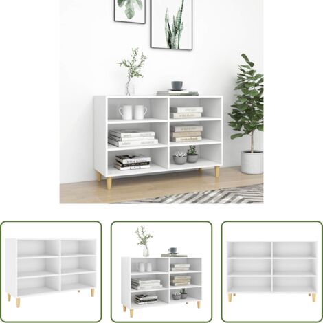 vidaXL Credenza con ripiani -  Credenza Bianca 103,5x35x70 cm in Legno Multistrato