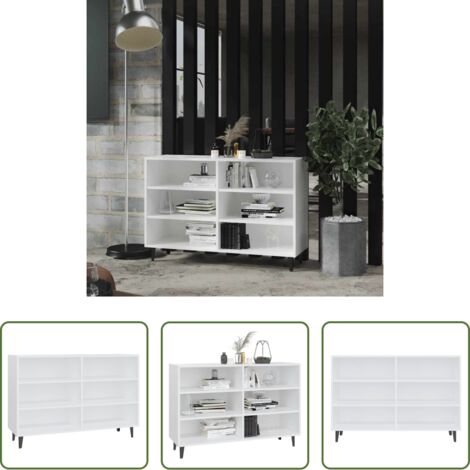 vidaXL Credenza con ripiani -  Credenza Bianca 103,5x35x70 cm in Legno Multistrato
