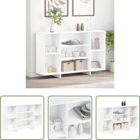 vidaXL Credenza con ripiani -  Credenza Bianca 120x30x75 cm in Legno Multistrato