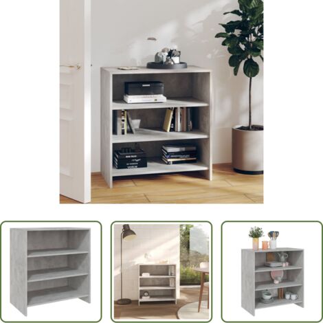 vidaXL Credenza con ripiani -  Credenza Grigio Cemento 70x40,5x75 cm in Truciolato