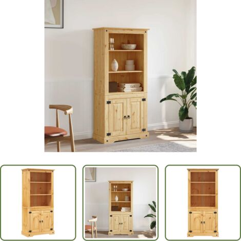 vidaXL Credenza con ripiani -  Credenza in Legno di Pino Messicano Corona Range 80x40x170 cm