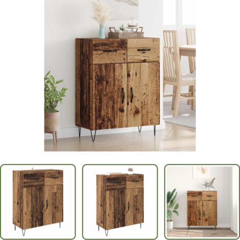 vidaXL Credenza con ripiani -  Credenza Legno vecchio 69,5 x 34 x 90 cm Legno multistrato