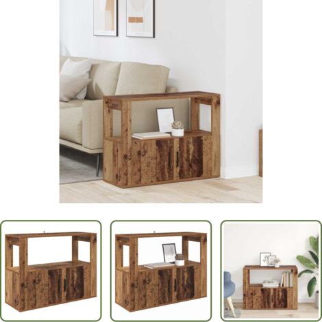 vidaXL Credenza con ripiani -  Credenza Legno vecchio 80 x 30 x 60 cm Legno multistrato