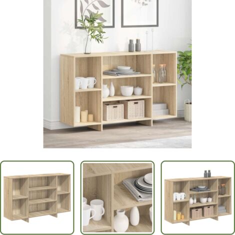 vidaXL Credenza con ripiani -  Credenza Rovere Sonoma 120x30x75 cm in Truciolato