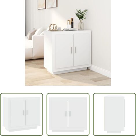 vidaXL Credenza con scomparti -  Credenza Bianco 80x40x75 cm in Legno Compensato