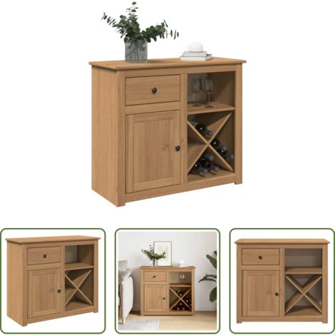 vidaXL Credenza da cucina -  Credenza con Cassetto Panama 93x40x80 cm Legno Massello di Pino