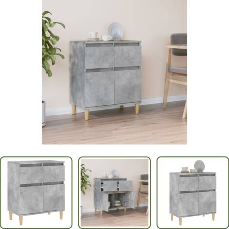 vidaXL Credenza da cucina - Credenza Grigio Cemento 60x35x70 cm in Legno Multistrato