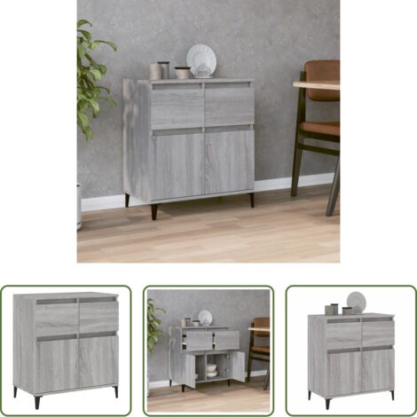 vidaXL Credenza da cucina - Credenza Grigio Sonoma 60x35x70 cm in Legno Multistrato