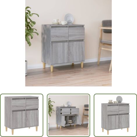 vidaXL Credenza da cucina - Credenza Grigio Sonoma 60x35x70 cm in Legno Multistrato