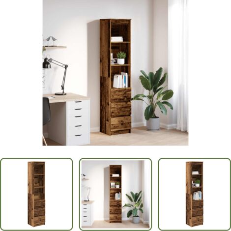 vidaXL Credenza da cucina -  Credenza Legno Antico 37,5x35x180 cm in Truciolato