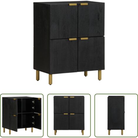 vidaXL Credenza da cucina -  Credenza Nera 60x33x75 cm in Legno Multistrato