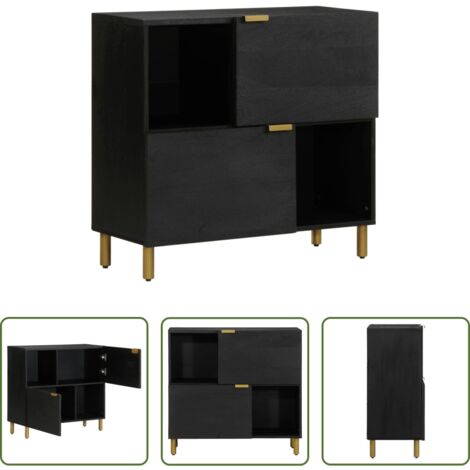 vidaXL Credenza da cucina -  Credenza Nera 80x33x75 cm in Legno Multistrato