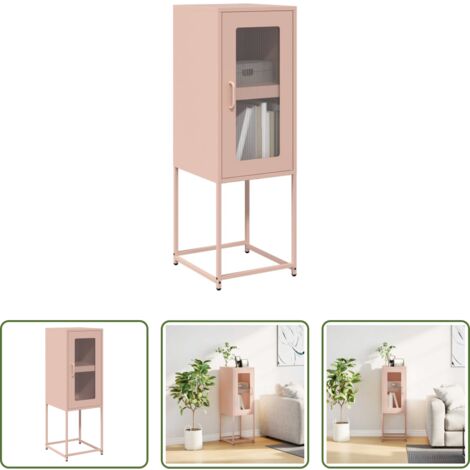 vidaXL Credenza da cucina -  Credenza Rosa 36x39x107 cm in Acciaio Laminato a Freddo