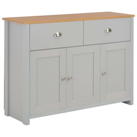 vidaXL Credenza Grigia 112x35x81 cm