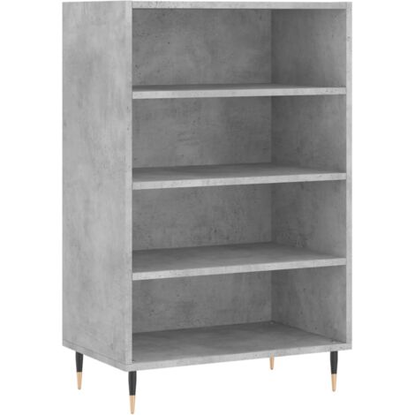 vidaXL Credenza Grigio Cemento 57x35x90 cm in Legno Multistrato