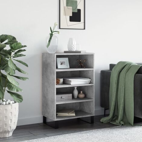 vidaXL Credenza Grigio Cemento 57x35x90 cm in Legno Multistrato