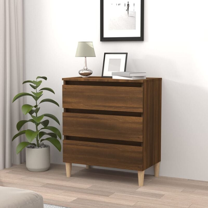 Credenza, Madia per salotto Rovere Marrone 60x35x69 cm in Legno Multistrato Vidaxl