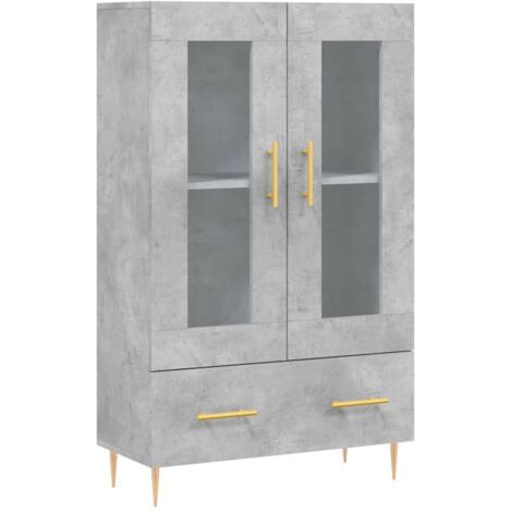 vidaXL Credenza Grigio Cemento 69,5x31x115 cm in Legno Multistrato