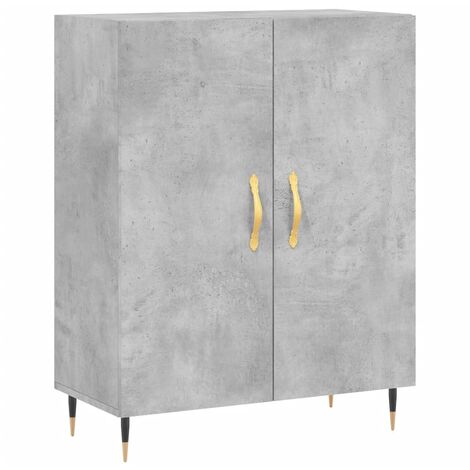 vidaXL Credenza Grigio Cemento 69,5x34x90 cm in Legno Multistrato