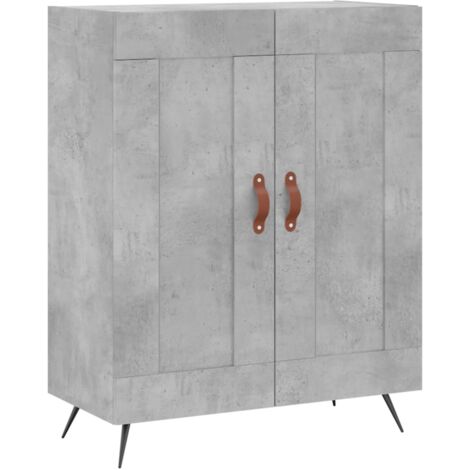 vidaXL Credenza Grigio Cemento 69,5x34x90 cm in Legno Multistrato