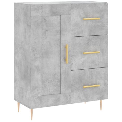 vidaXL Credenza Grigio Cemento 69,5x34x90 cm in Legno Multistrato