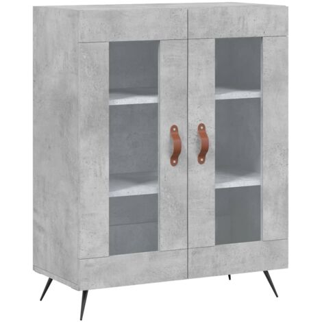 vidaXL Credenza Grigio Cemento 69,5x34x90 cm in Legno Multistrato